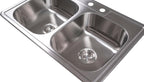 MSI AMZ-STLSNKS-0012 Stainless Steel Kitchen Sink Double Bowl