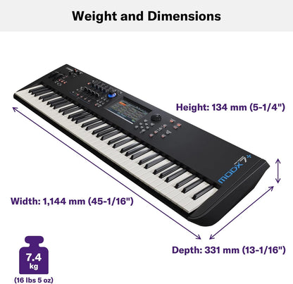 Yamaha MODX7+ 76-Key Synthesizer Workstation Black
