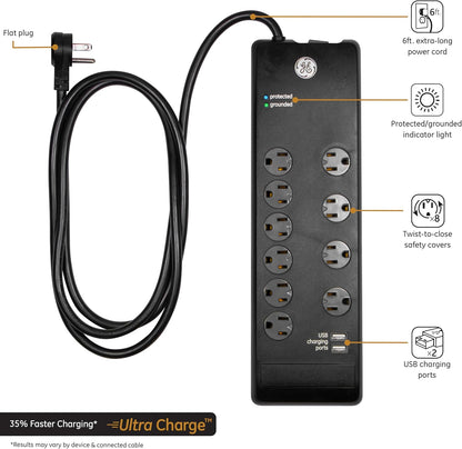GE 14096 UltraPro 10-Outlet Surge Protector