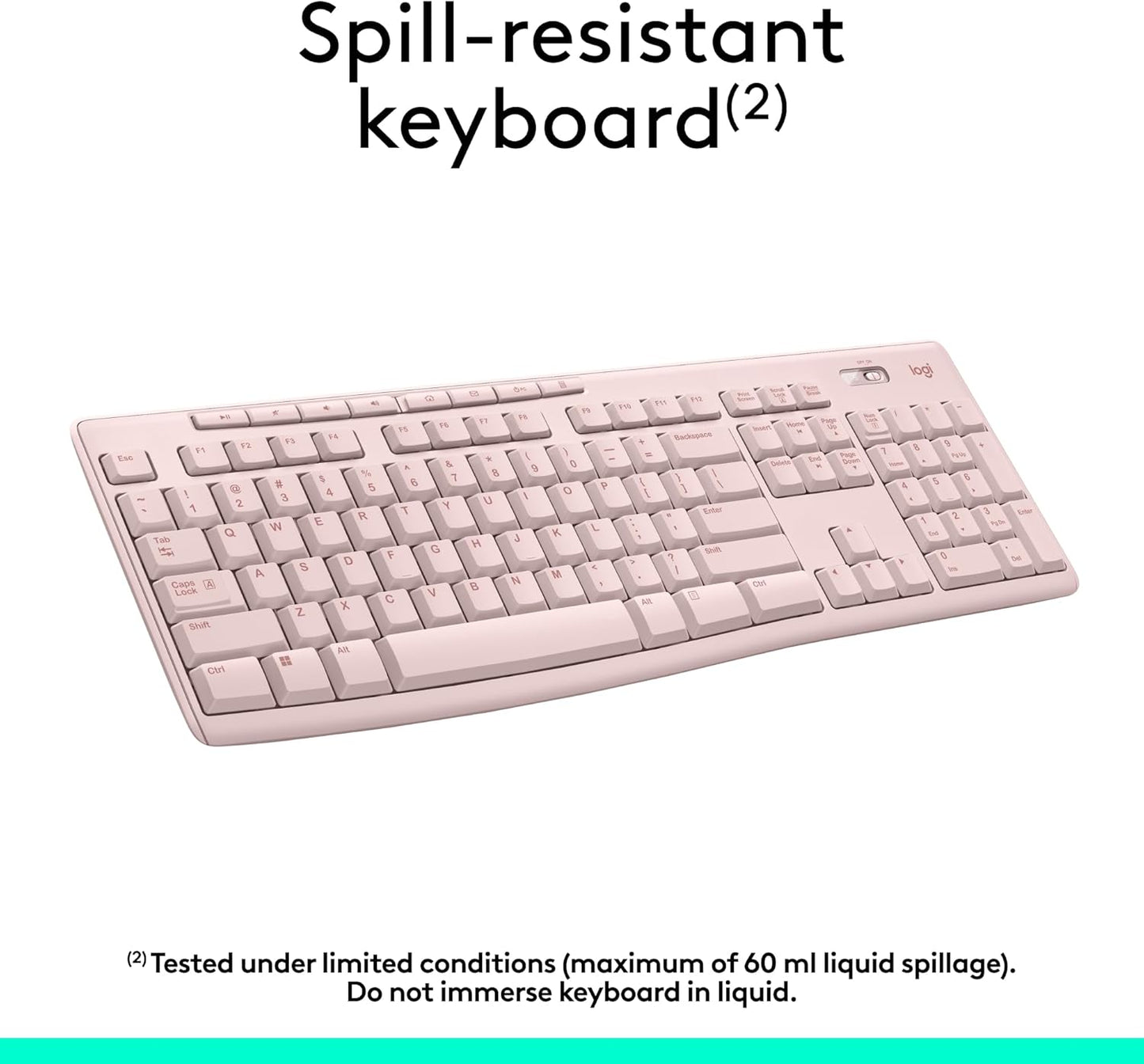 Logitech 920-013289 K270 Rose Wireless Keyboard