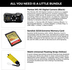 Pentax PEN02136-KIT1 WG-90 Waterproof Camera Bundle