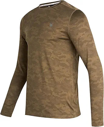 Spyder MK270 Men's Active Camo Long Sleeve Workout Shirt