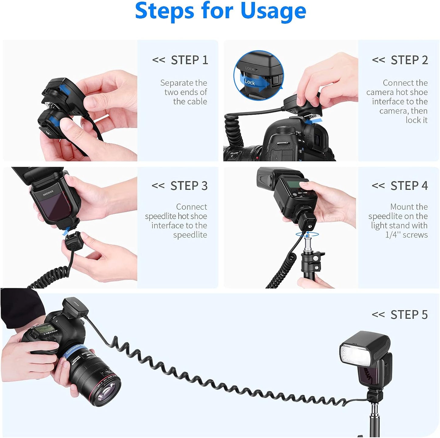 Neewer 10085390 TTL Off Camera Flash Cord Canon