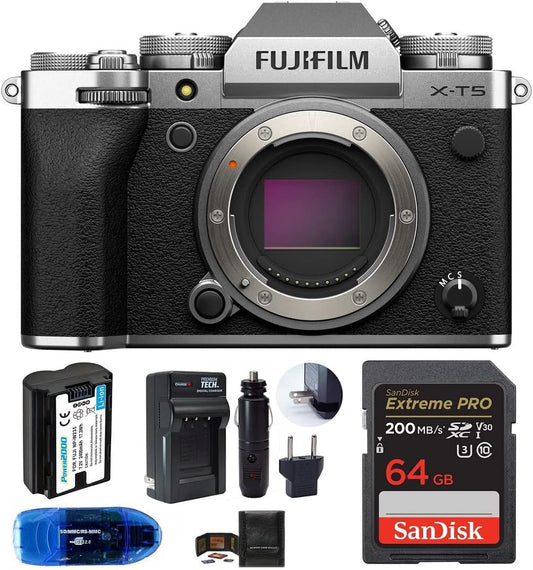 Fujifilm X-T5 Mirrorless Camera Body Bundle (Silver)