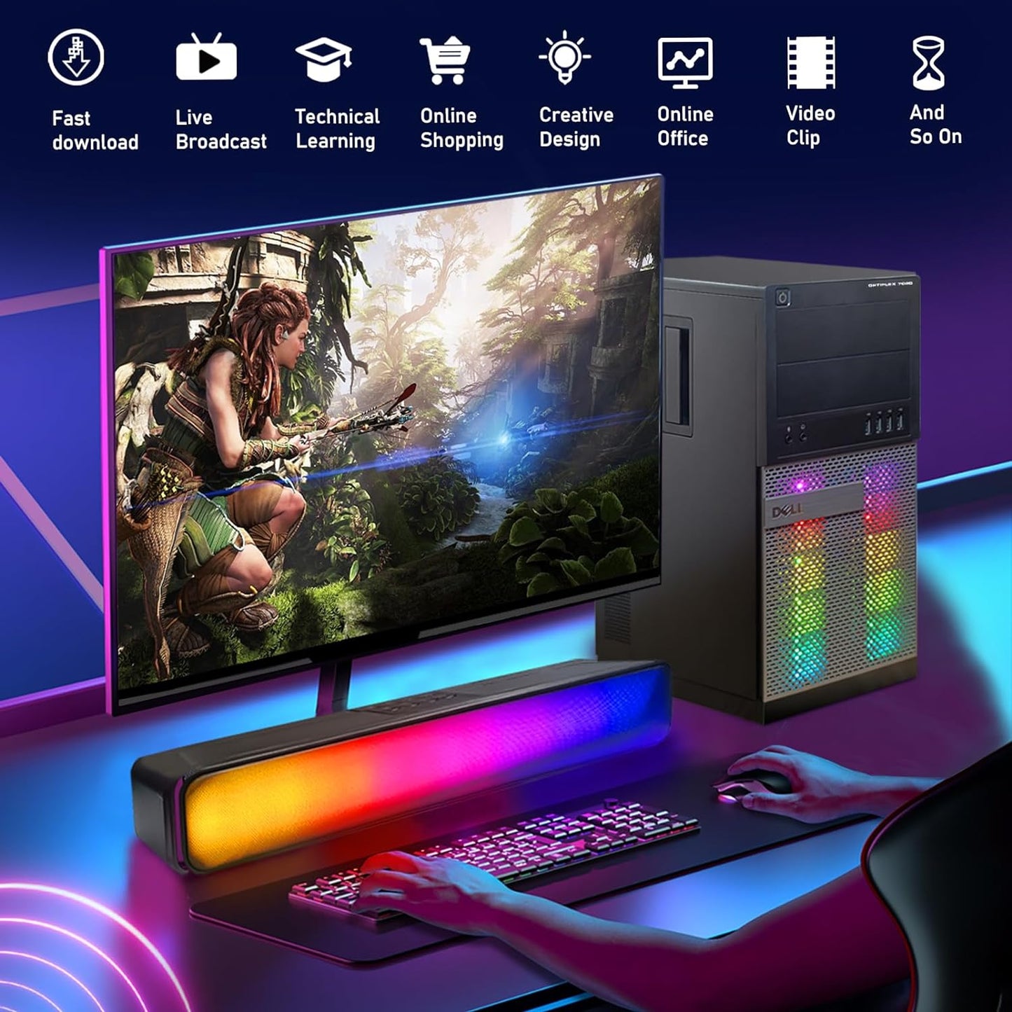 Dell 7020 OptiPlex i7 Gaming PC GT 1030 Renewed