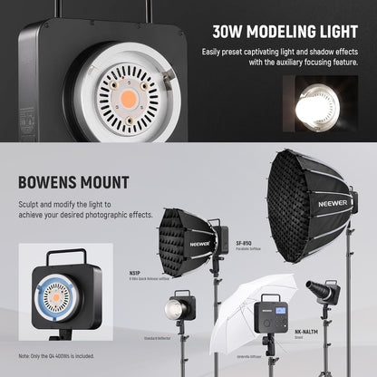 Neewer 10103136 Q4 400Ws TTL Studio Flash Strobe