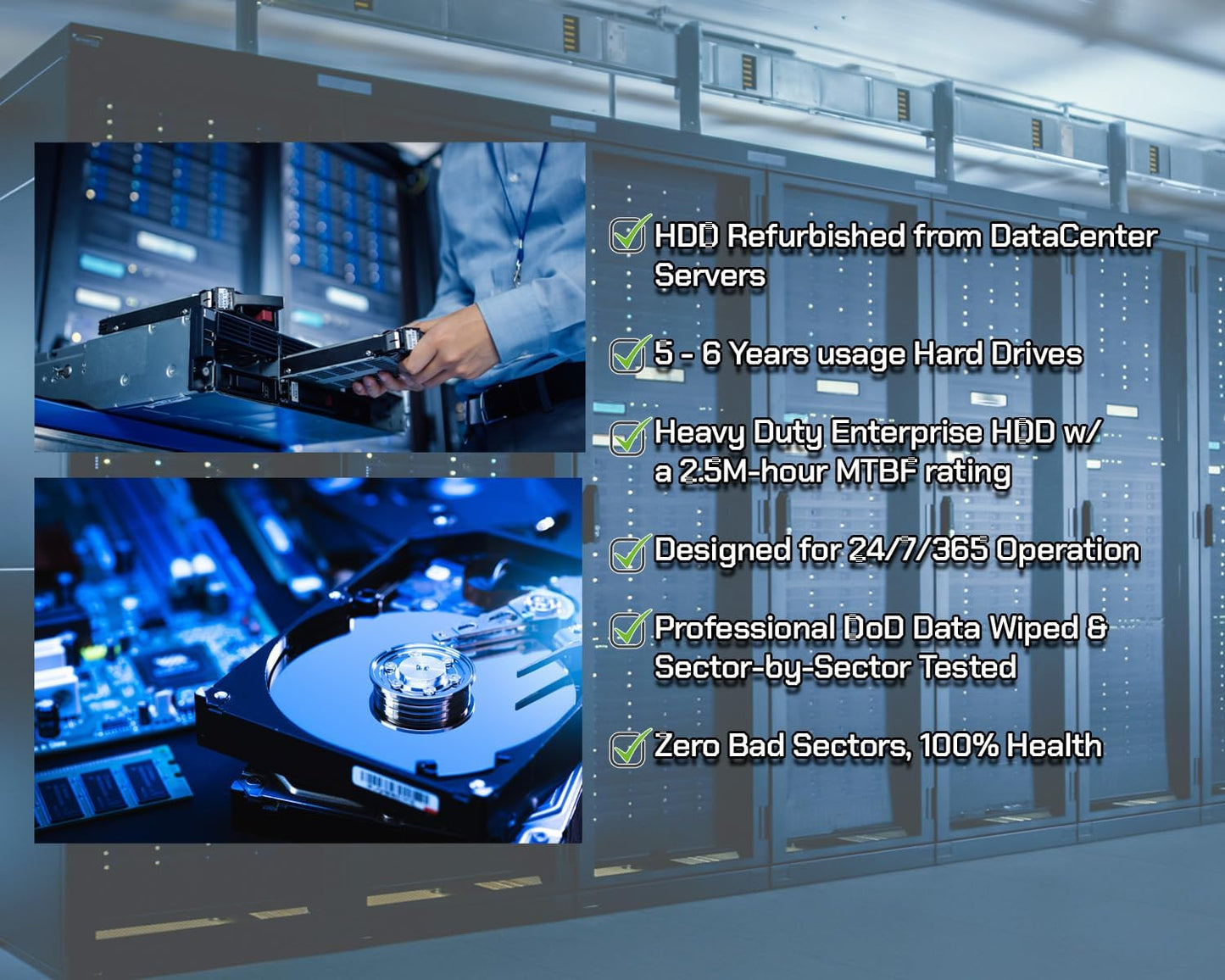 Hitachi HUH721010ALE604 Ultrastar He10 10TB SATA HDD Renewed