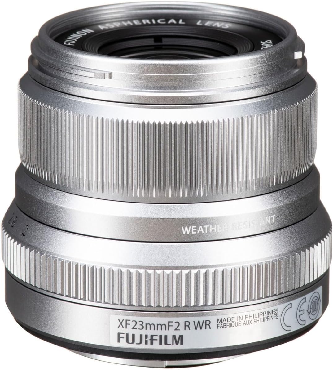 Fujifilm Fujinon XF23mmF2 R WR Silver Lens