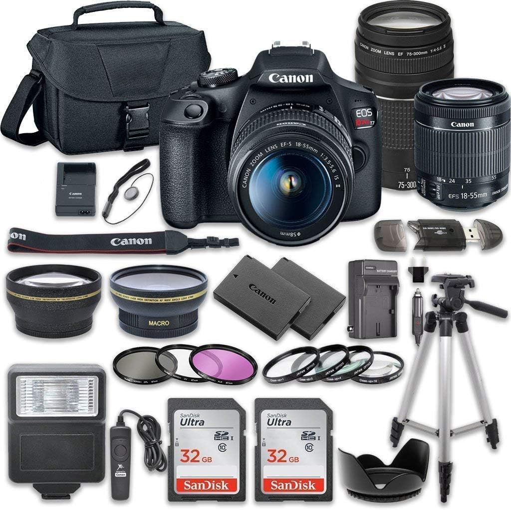Canon EOS 2000D Rebel T7 DSLR Camera Bundle (Renewed)