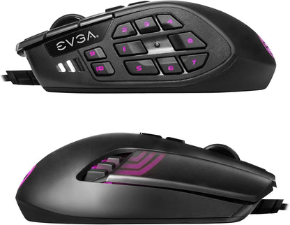 EVGA X15 904-W1-15BK-KR 8K MMO Gaming Mouse