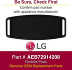 LG AEB72914208 Range Cooktop Griddle Plate Black
