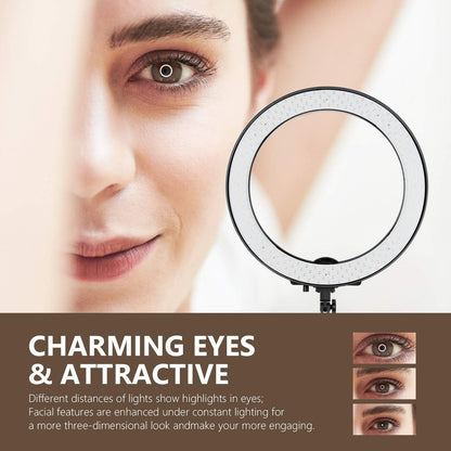 Neewer 10092681 18-inch Dimmable LED Ring Light Kit Stand