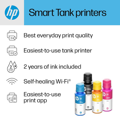 HP 7XV38A Smart Tank Plus 651 Wireless Printer