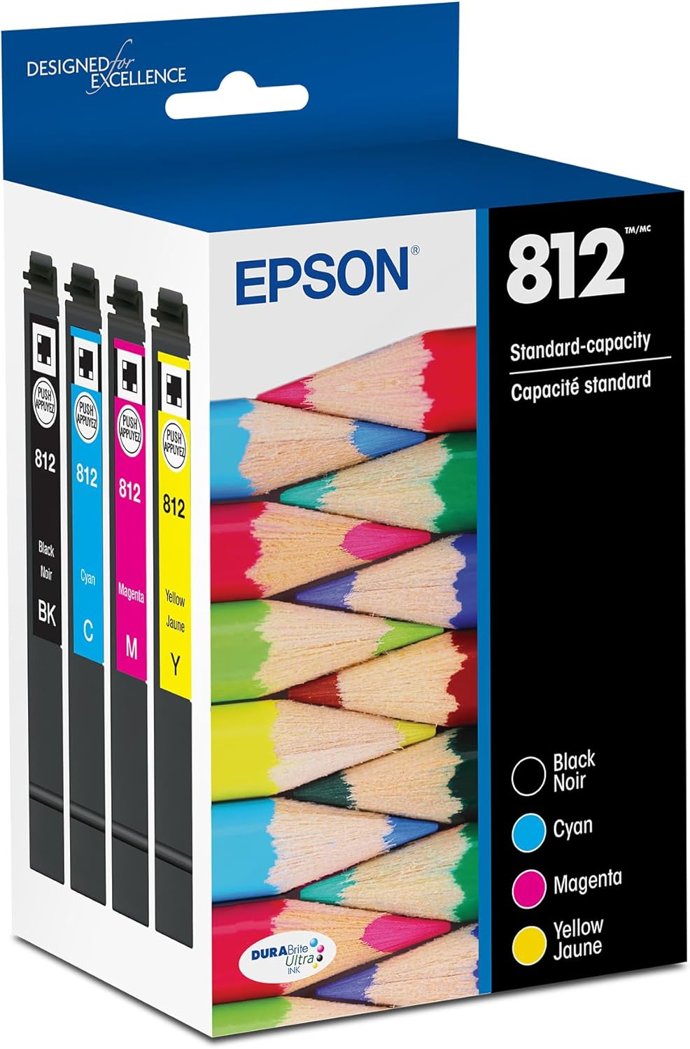 Epson T812120-BCS DURABrite 812 Black & Color Ink Combo
