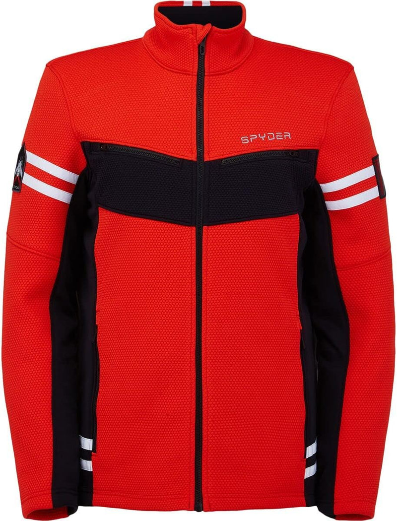 Spyder 204046 Wengen Encore Full Zip Fleece Jacket Volcano/Black — main product image