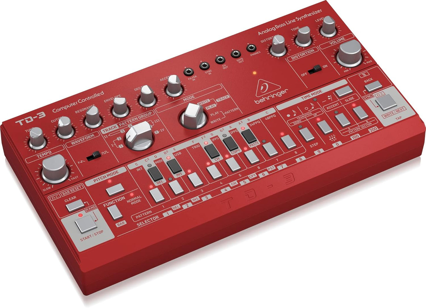 Behringer TD-3-RD Analog Bass Synthesizer - Red