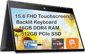 HP Envy x360 Ryzen 5 Touchscreen 2-in-1 Laptop — main product image