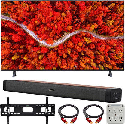 LG E2LG75UP8070PUA 75" 4K Smart TV Soundbar Bundle