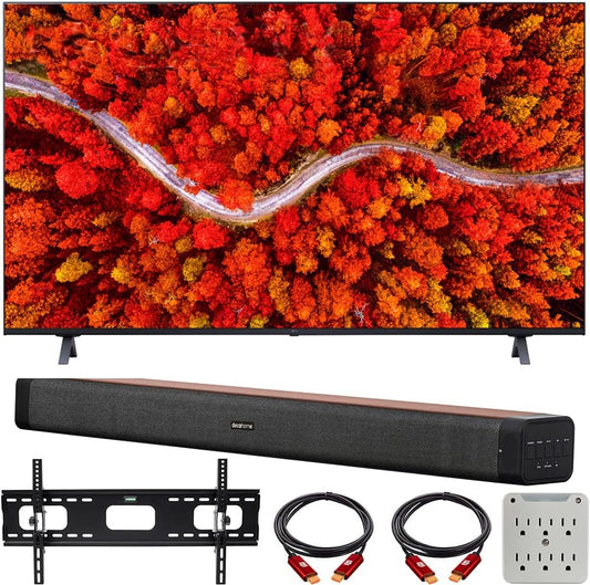 LG E2LG75UP8070PUA 75" 4K Smart TV Soundbar Bundle