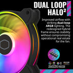 Cooler Master MFL-B2DN-213P2-R2 MasterFan MF120 Halo² ARGB Fan