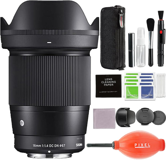 Sigma 402965 16mm f/1.4 DC DN Sony E Lens Bundle