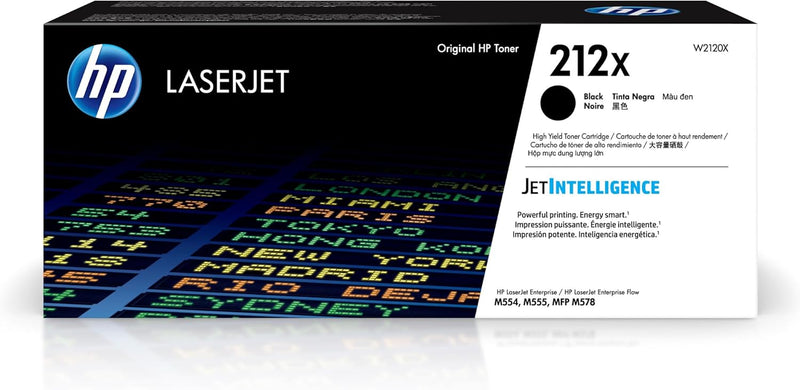 HP 212X W2120X Black High Yield Toner Cartridge — main product image