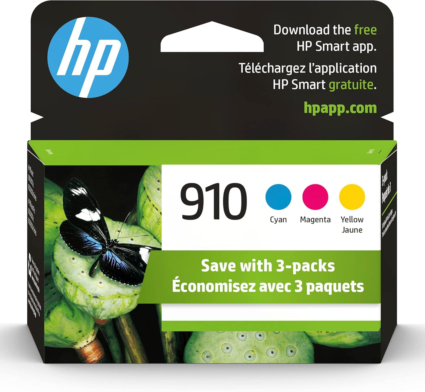 HP 3YN97AN#140 910 CMY Ink Cartridges