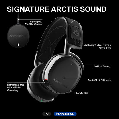 SteelSeries 61505 Arctis 7 Wireless Gaming Headset - Black
