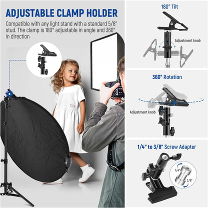 Neewer 90101292 43" 5-in-1 Light Reflector w/ Clamp