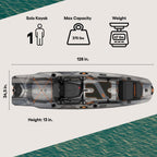 Pelican Catch Mode 110 Angler Fishing Kayak - Lawnchair Seat