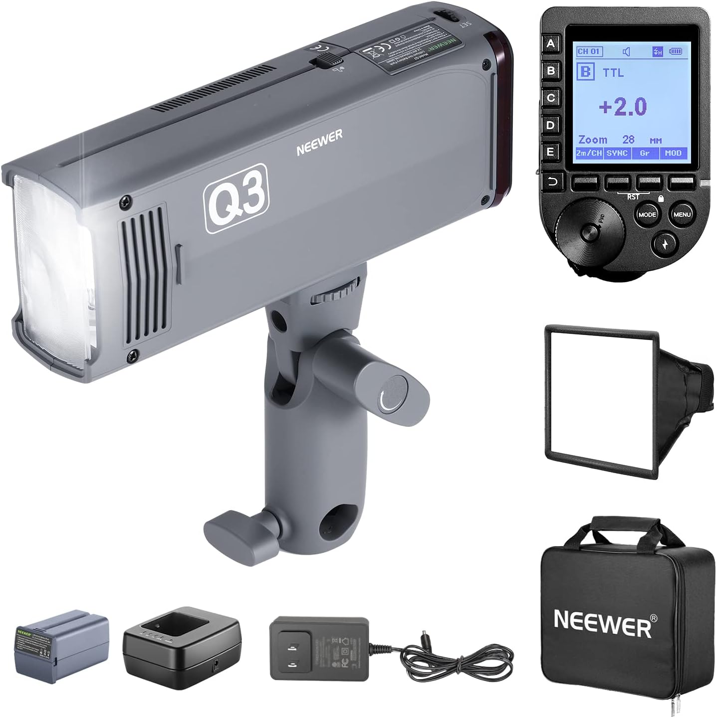 Neewer Q3 200Ws TTL Flash Strobe Kit Sony