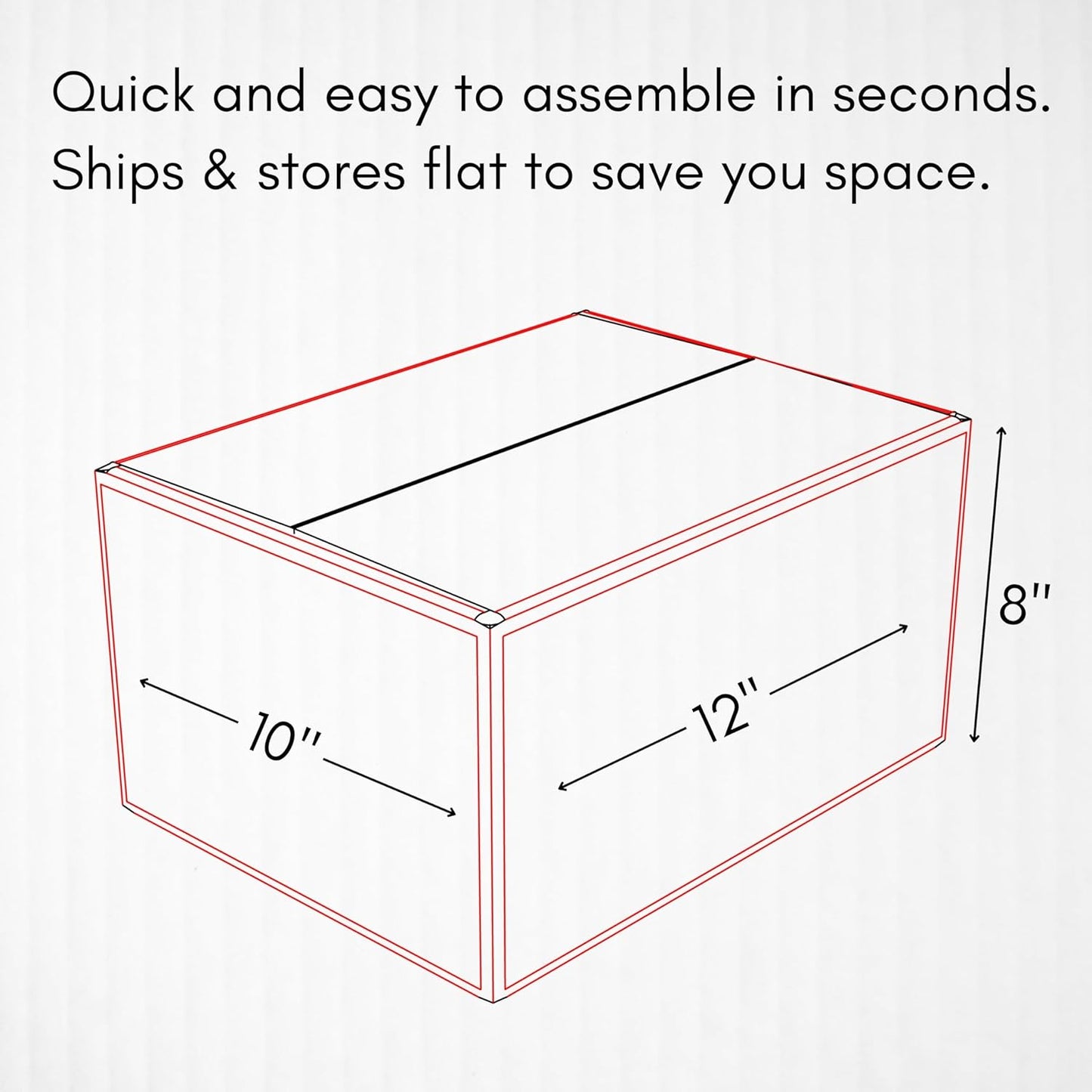 Atlas 372500 12x10x8 Brown Shipping Boxes 25-Pack