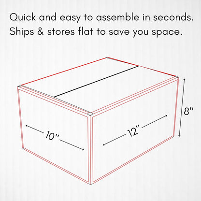 Atlas 372500 12x10x8 Brown Shipping Boxes 25-Pack