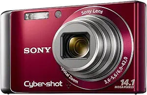 Sony W370 Red 14.1MP Digital Camera 7x Zoom — main product image
