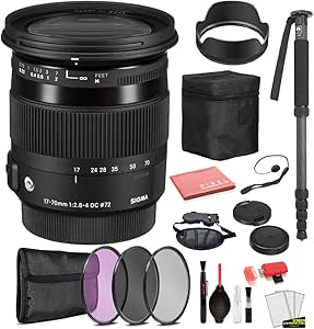 Sigma 884101 17-70mm f/2.8 Canon EF Lens Bundle