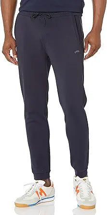 Boss BOSS Men's Curved Logo Regular Fit Cuffed Sweatpants