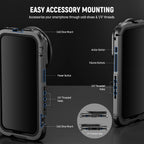 Neewer 90100993 Pro iPhone 15 Video Cage Kit