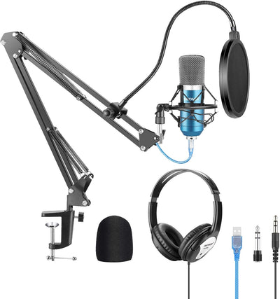 Neewer 40094066 Scissor Arm Microphone Stand - Blue