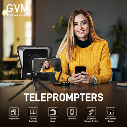 GVM Teleprompter Portable with iOS/Android APP & Remote