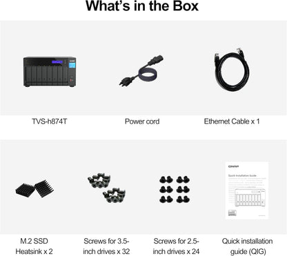 QNAP TVS-H874T-I9-64G-US 8-Bay Thunderbolt 4 NAS - Diskless