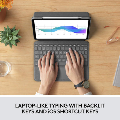 Logitech Folio Touch iPad Pro Keyboard Case Trackpad Renewed