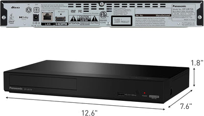 Panasonic DP-UB154P-K 4K Blu Ray Player, Ultra HD Premium Video