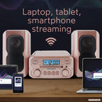 Magnavox MM435M-RG CD Shelf System Bluetooth Rose Gold