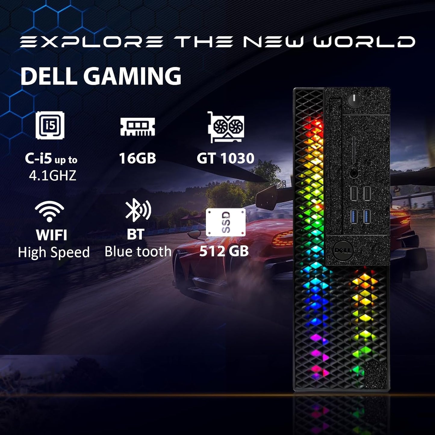 Dell Core i5 RGB Gaming Desktop Renewed - GT 1030