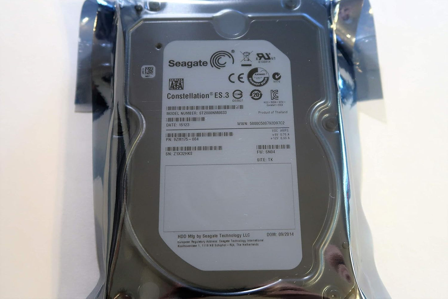 Seagate 9ZM175-003-cr ES.3 2TB SATA 6.0GB/S HDD