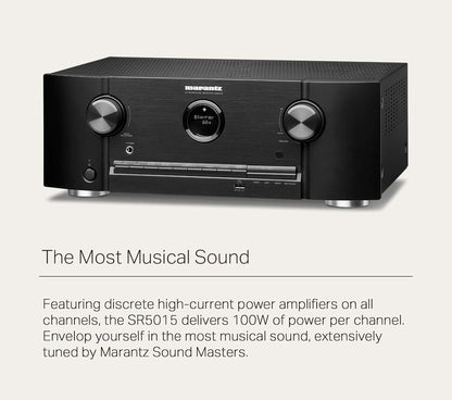 Marantz SR5015 7.2-Ch 8K AV Receiver with HEOS Renewed