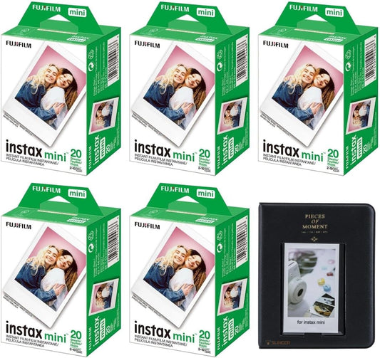 Fujifilm Mini Instant Film 100 Sheets Album Bundle