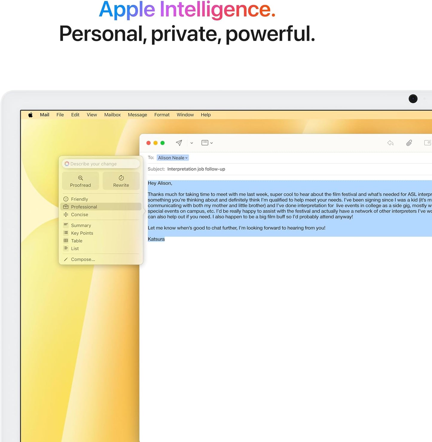 Apple M4 iMac - 24-inch All-in-One Desktop Computer - 16GB RAM, 256GB SSD - Yellow