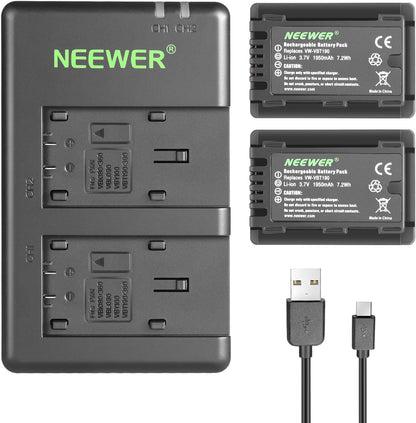 Neewer VW-VBT190 Battery & Dual USB Charger Kit