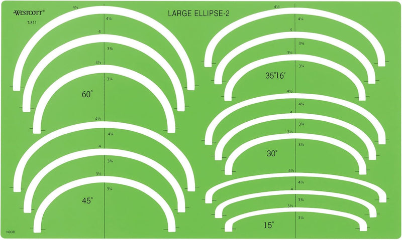 Westcott T-811 Large Ellipse Template Drafting Tool — main product image